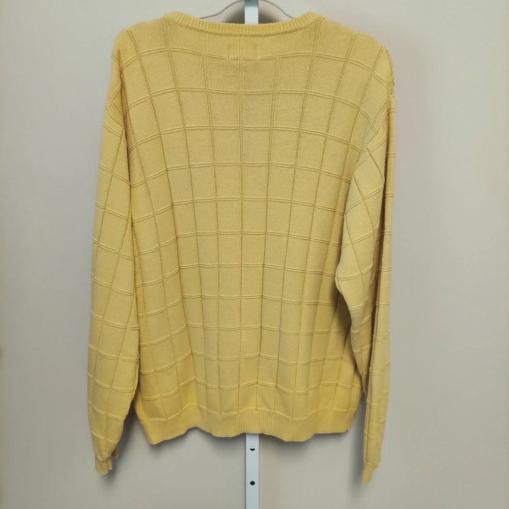 National‎ Geograpic Mens XL Yellow Cotton Sweater Gorpcore Preppy Grandpa